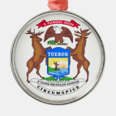 Michigan State Seal Metalen Ornament (Voorkant)