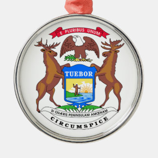 Michigan State Seal Metalen Ornament