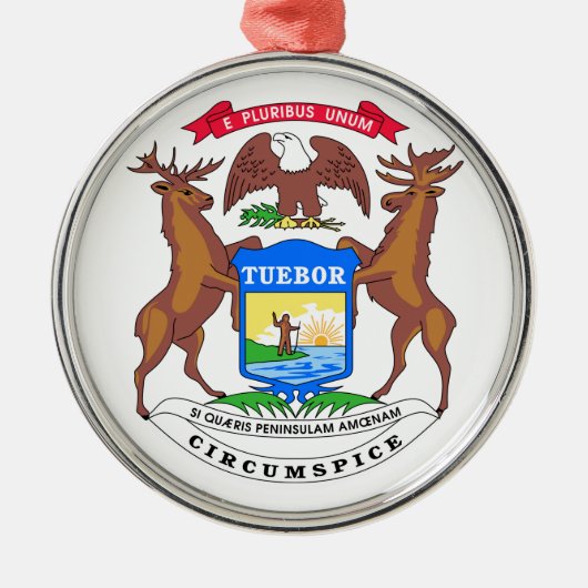 Michigan State Seal Metalen Ornament (Voorkant)