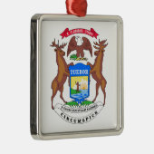 Michigan State Seal Metalen Ornament (Rechts)