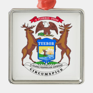 Michigan State Seal Metalen Ornament