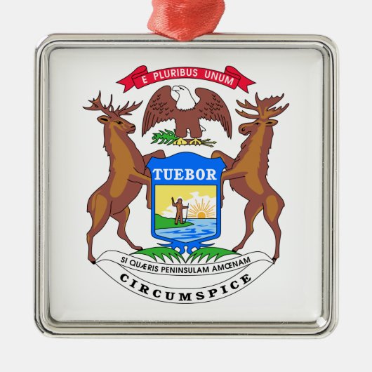Michigan State Seal Metalen Ornament (Voorkant)