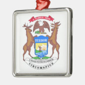 Michigan State Seal Metalen Ornament (Links)