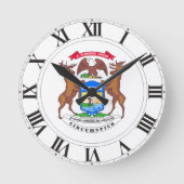 Michigan State Seal Ronde Klok (Voorkant)