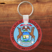 Michigan State Seal Sleutelhanger (Voorkant)