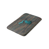 Michigan State Shape Blauwgroen Badmat (Gekanteld)