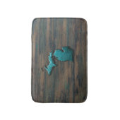 Michigan State Shape Blauwgroen Badmat (Voorkant Verticaal)