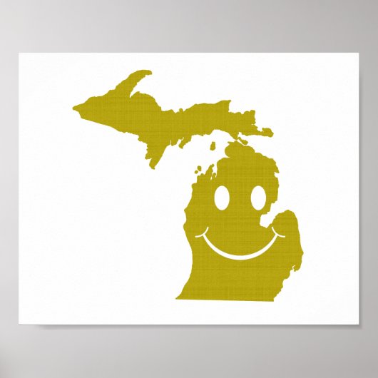 Michigan State Shape Face Poster (Voorkant)