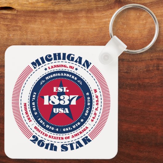 Michigan State Sleutelhanger (Achterkant)