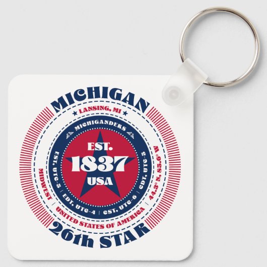 Michigan State Sleutelhanger (Achterkant)