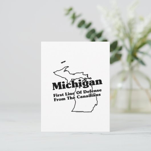 Michigan State Slogan Briefkaart (Staand voorkant)