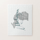 Michigan State Typografie Legpuzzel (Verticaal)