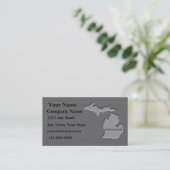 Michigan State Visitekaartje gesneden stenen look (Staand voorkant)