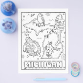 Michigan State Vorm en feiten Kleurplaat Flyer (Enkel)