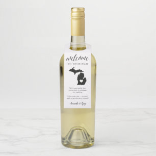 Michigan State Wedding Welcome Favor Flessenhanger