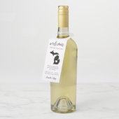 Michigan State Wedding Welcome Favor Flessenhanger (Schuin)