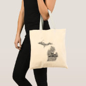 Michigan State Word Cloud Tote Bag (Voorkant (product))