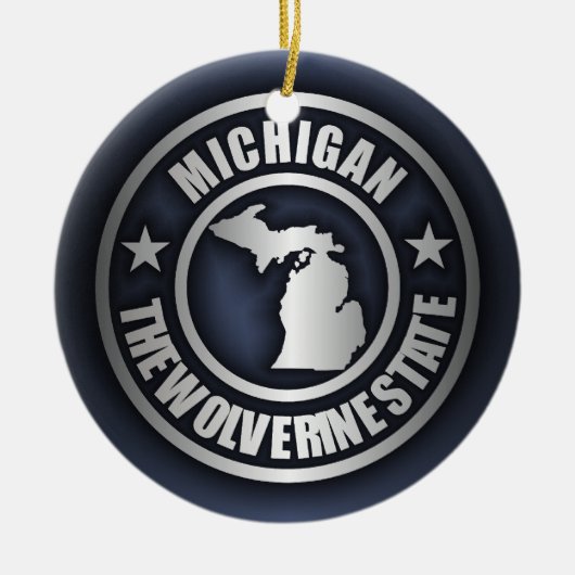 "Michigan Steel" decoratieve Ornamenten (blauw) (Voorkant)