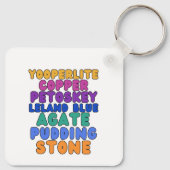 Michigan Steenverzamelaars Rockhound Sleutelhanger (Achterkant)