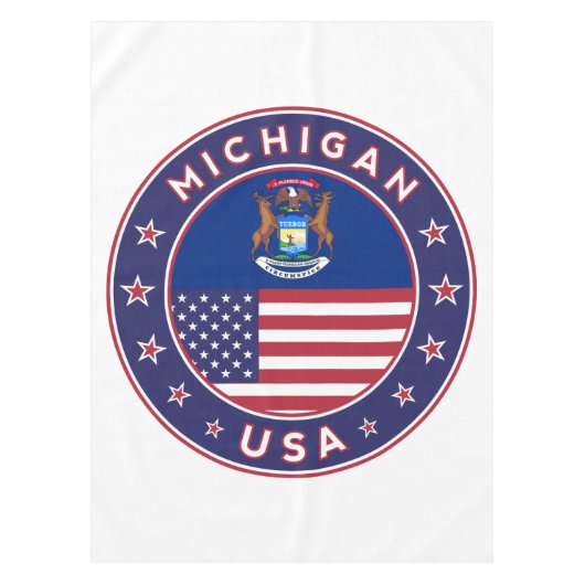 Michigan sticker, phone case, bag, clock tafelkleed (Voorkant)