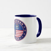 Michigan sticker, telefooncel, tas, klok mok (Voorkant rechts)