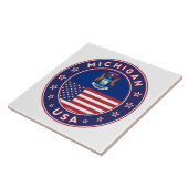 Michigan sticker, telefooncel, tas, klok tegeltje (Zijkant)