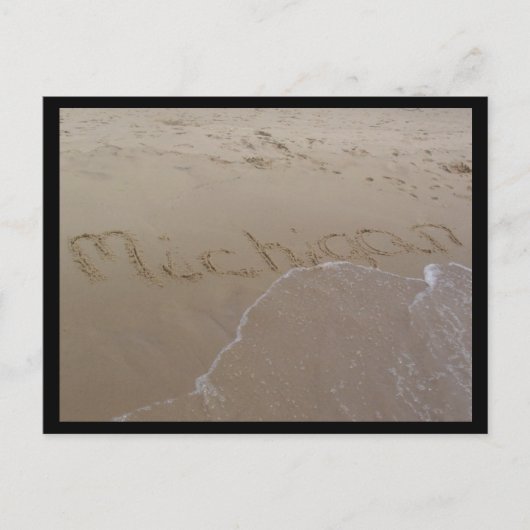 Michigan strand briefkaart (Voorkant)