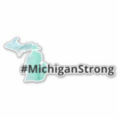 Michigan Strong Michigan Silhouette Waterverf Sticker (Voorkant)