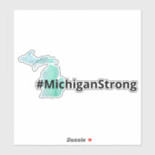 Michigan Strong Michigan Silhouette Waterverf Sticker (Vel)