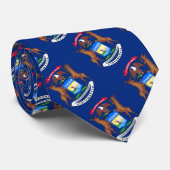 Michigan Stropdassen, mode USA, Michigan Flag busi Stropdas (Opgerold)