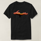 Michigan SUNSET Trees Yoopers 906 T-shirt (Design voorkant)