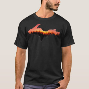 Michigan SUNSET Trees Yoopers 906 T-shirt