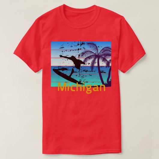 Michigan surfing in de Verenigde Staten1 T-shirt (Design voorkant)