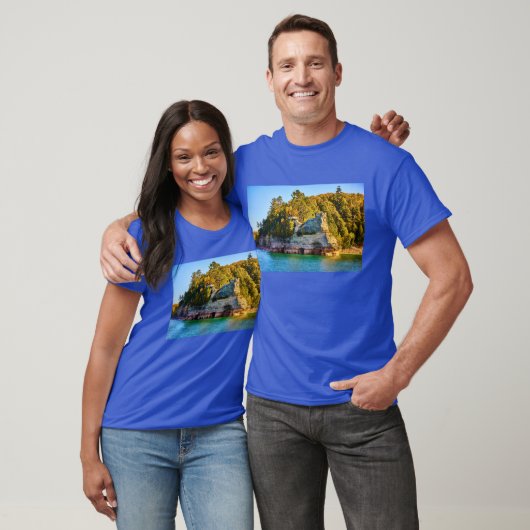 MICHIGAN - T-SHIRT MET FOTO'S VAN ROCKS (Unisex)