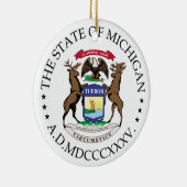 Michigan-teken Keramisch Ornament (Rechts)