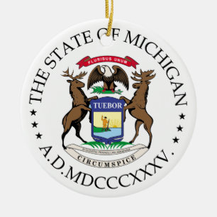 Michigan-teken Keramisch Ornament