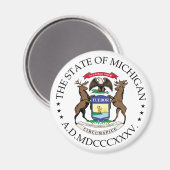 Michigan-teken Magneet (Voorkant / Achterkant)