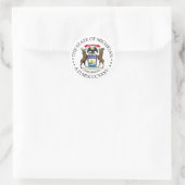 Michigan-teken Ronde Sticker (Tas)