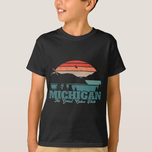 Michigan The Great Lakes State Proud Michigander T-shirt (Voorkant)