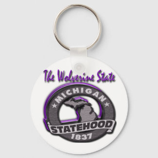 Michigan The Wolverine State Mich State Sleutelhanger
