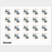 Michigan The Wolverine State Robin Apple Ronde Sticker (Vel)