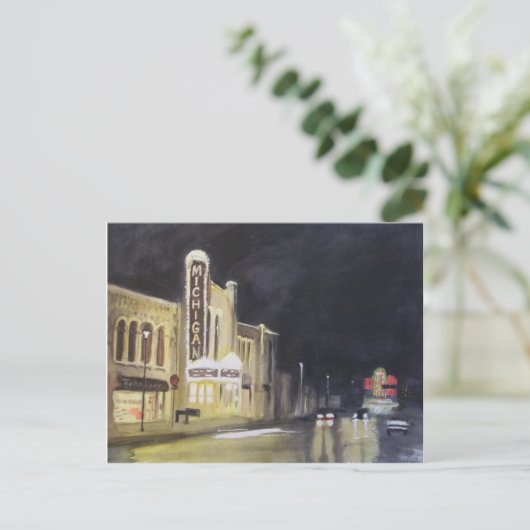 Michigan Theater Ann Arbor Briefkaart (Staand voorkant)