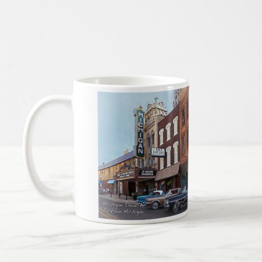 Michigan Theater Jackson Michigan Coffee Mok (Links)