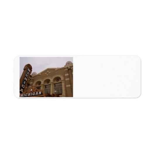 Michigan Theatre, Ann Arbor adresetiketten Etiket (Voorkant)