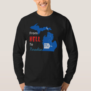 Michigan thema - stad van de hel, MI naar het para T-shirt