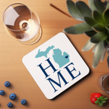 Michigan Thuis Aqua Navy Blauwe Aangepaste Stad Ha