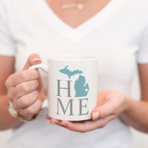 Michigan Thuis Blauw Grijs Staat Hart