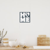 Michigan Thuis Hart Staat Poster Bord (Keuken)