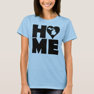 Michigan Thuis Hart Staat T-Shirt Tees