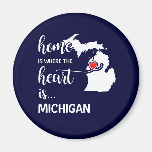 Michigan thuis is waar het hart ligt magneet (Voorkant)